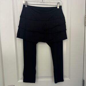 Lucky In Love Black Layered Skirted Leggings Siz